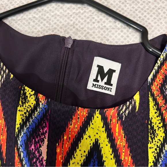 M Missoni multicolour zig-zag sleeveless silk shift dress - Picture 6 of 11